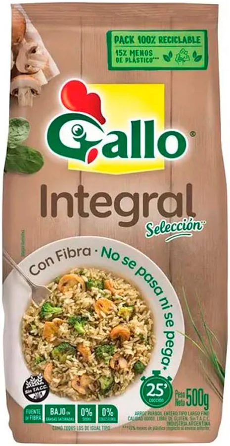 ARROZ GALLO INTEGRAL 500 GR