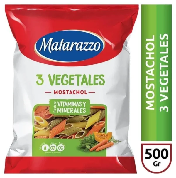 FIDEOS TERRABUSI 3 VEGETAL MOSTACHOL X 500 G