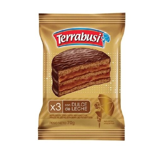 ALFAJOR TERRABUSI DULCE D/LECHE X 70 GR TRIPLE