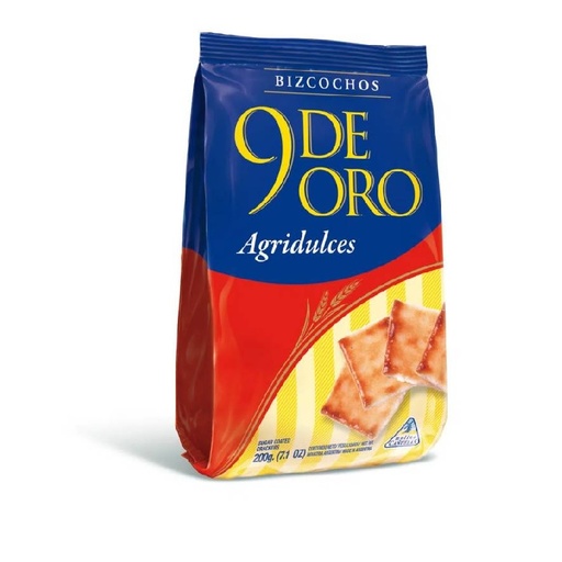 BIZCOCHOS 9 DE ORO AGRIDULCES X 200 G.