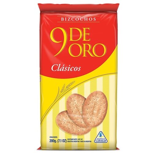 BIZCOCHOS 9 DE ORO CLASICOS X 200 G.