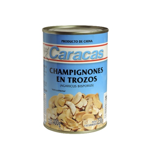 CHAMPIÑONES CARACAS TROZO X 400 GR