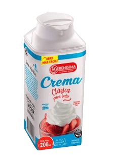 CREMA LA SERENISIMA X 200 ML CLASICA P/BATIR