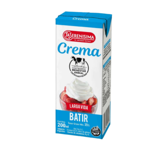 CREMA LA SERENISIMA X 200 ML LARGA VIDA P/BATIR