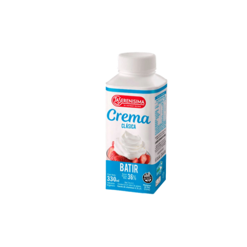 CREMA LA SERENISIMA X 330 ML CLASICA P/BATIR