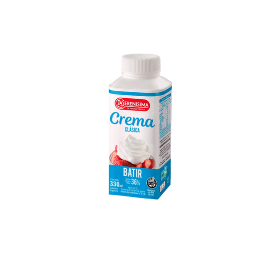 CREMA LA SERENISIMA X 330 ML CLASICA P/BATIR