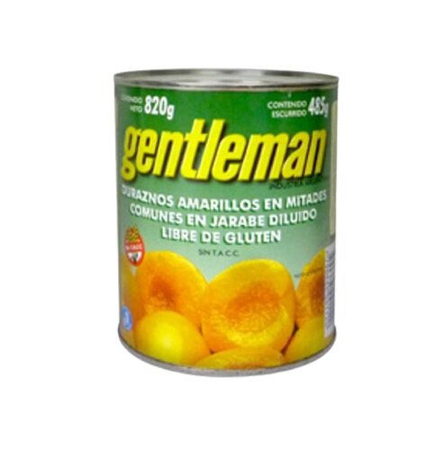 DURAZNO GENTLEMAN MITAD X 820 GR