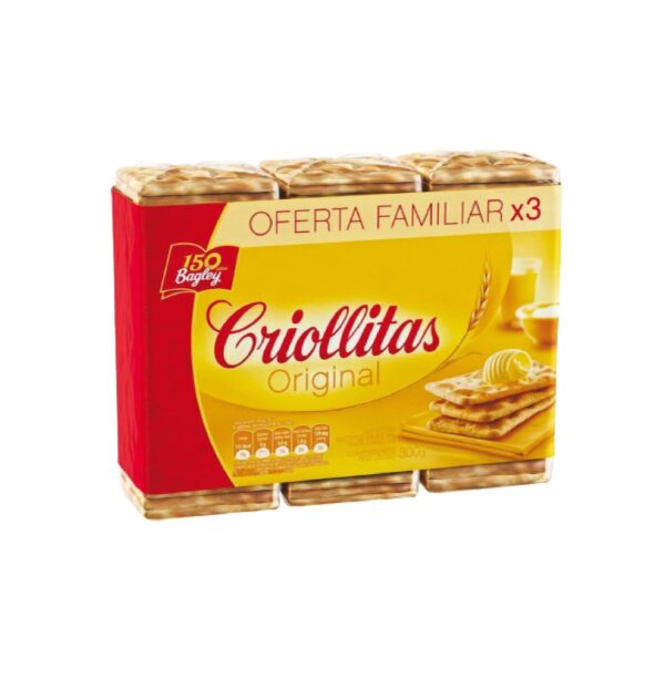 GALLETAS CRIOLLITAS X 300 G TRIPACK