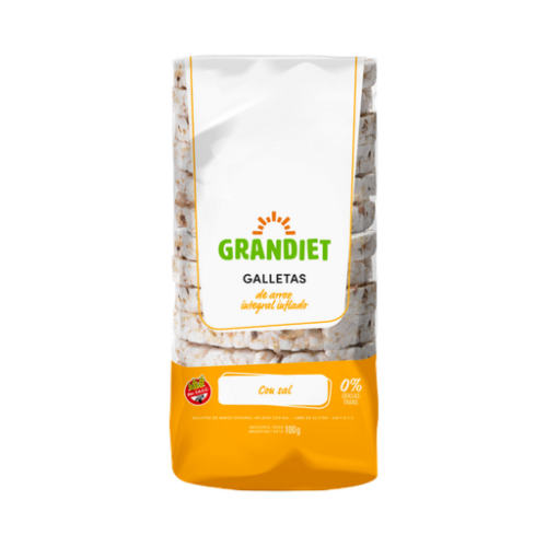 GALLETAS DE ARROZ GRANDIET X 100 G INTEGRAL C/SAL