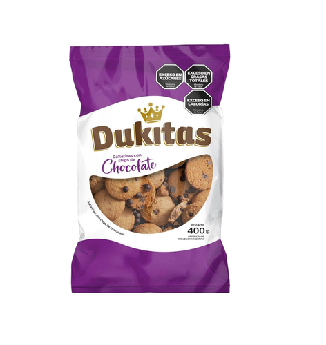 GALLETAS DUKITAS X 400 GR CHIPS CHOCOLATE