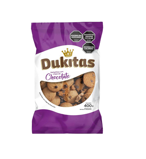 GALLETAS DUKITAS X 400 GR CHIPS CHOCOLATE
