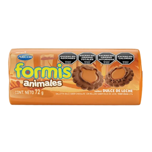 GALLETAS FORMIS X 72 G DULCE DE LECHE