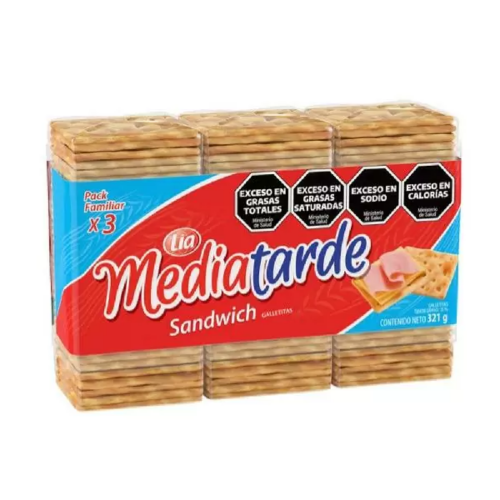 GALLETAS MEDIA TARDE X 321 G SANDWICH TRIPACK