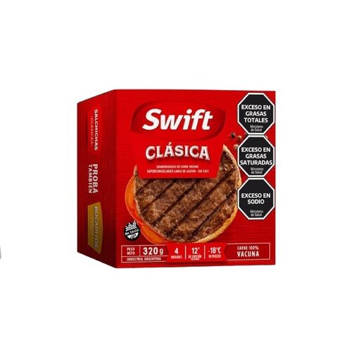 HAMBURGUESA SWIFT CLASICA 4 UN.320 GR