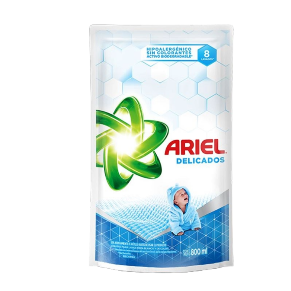 JABON LIQUIDO ARIEL X 800 ML DELICADOS DOYPACK