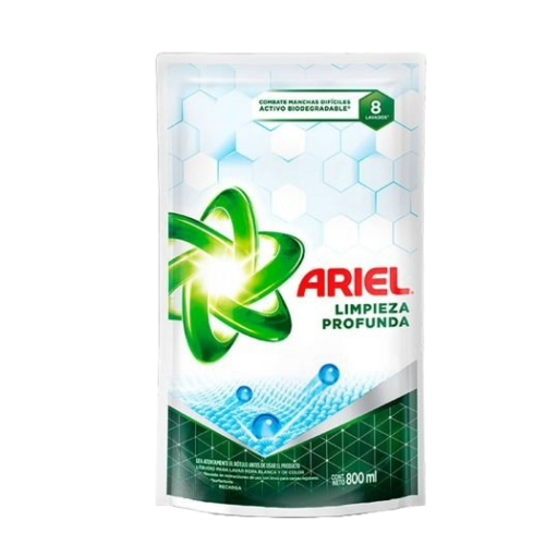 JABON LIQUIDO ARIEL X 800 ML LIMP PROFUNDA DOYP