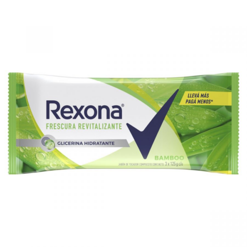JABON REXONA 3 X 125 GR BAMBOO FRESH
