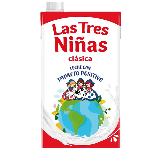 LECHE LAS TRES NIÑAS X 1 LT ENTERA LARGA VIDA