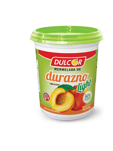 MERMELADA DULCOR DURAZNO LIGHT X 420 GR POTE
