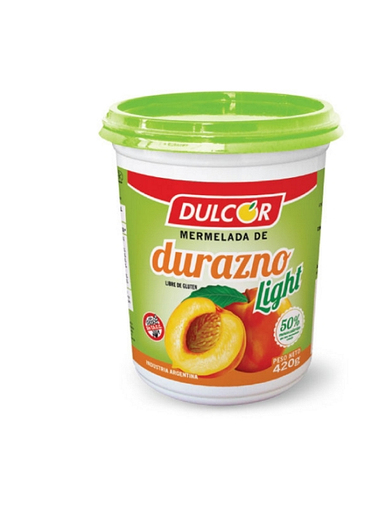 MERMELADA DULCOR DURAZNO LIGHT X 420 GR POTE