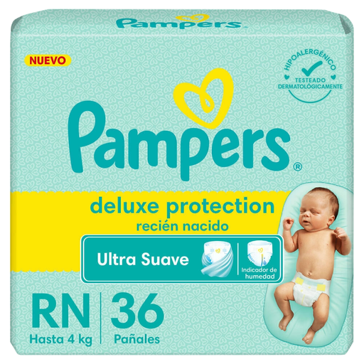 PAÑALES PAMPERS DELUXE PROTECTION RN 36 U.