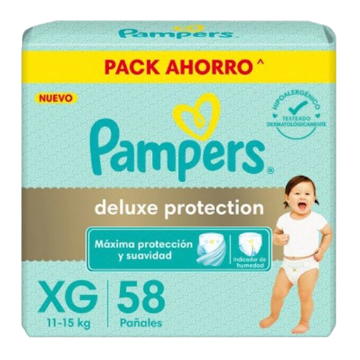 PAÑALES PAMPERS DELUXE PROTECTION XG 58 U.