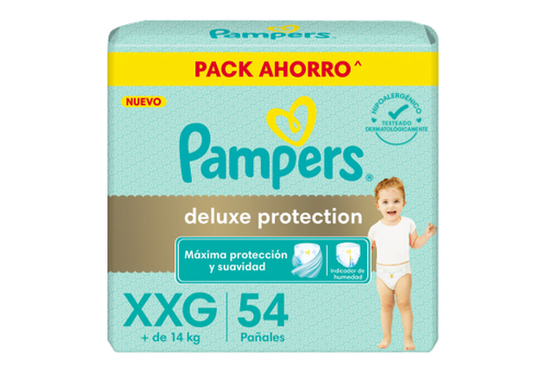 PAÑALES PAMPERS DELUXE PROTECTION XXG 54 U.