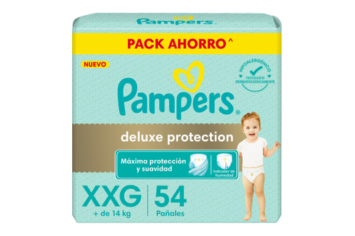 PAÑALES PAMPERS DELUXE PROTECTION XXG 54 U.