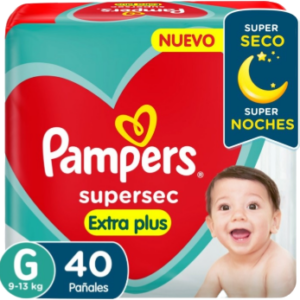 PA?ALES PAMPERS SUPERSEC G - 40 UNI.