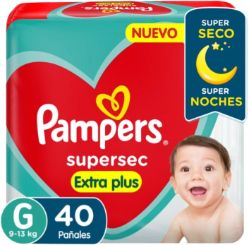 PAÑALES PAMPERS SUPERSEC G - 40 UNI.