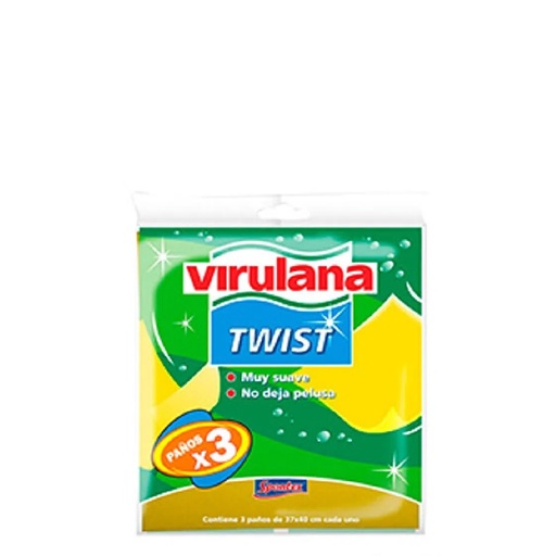 PAÑO AMARILLO VIRULANA X 3 UN TWIST