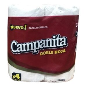 PAPEL HIGIENICO CAMPANITA D/HOJA 4 X 30 MT