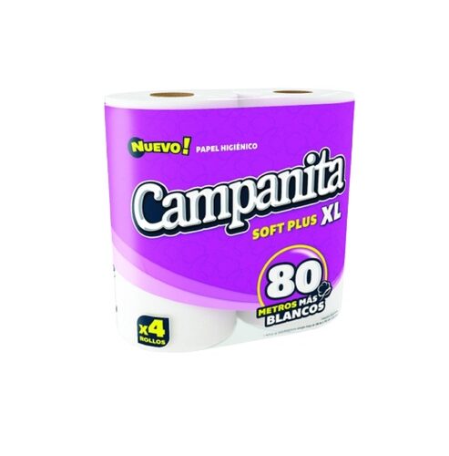 PAPEL HIGIENICO CAMPANITA SOFT PLUS XL 4 X 80 MT