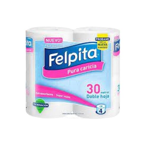PAPEL HIGIENICO FELPITA 4 X 30 MT DOBLE HOJA