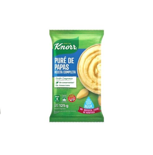 PURE DE PAPAS KNORR X 125 G RECETA COMPLETA