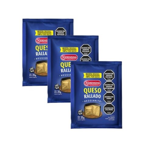 QUESO RALLADO LA SERENISIMA CAJA 10 U. X 35 G