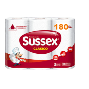 ROLLO COCINA SUSSEX CLASICO X 3 U 180 PAÑOS
