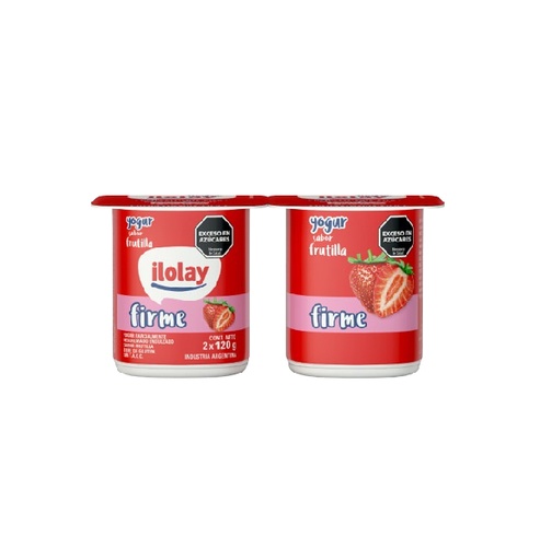 YOGUR ILOLAY FIRME ENT. FRUTILLA X 120 GR