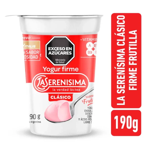 YOGUR SERENISIMA X 190 G FIRME FRUTILLA DESC NUTRICION ACTIVA