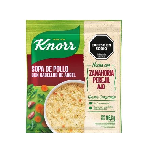 SOPA KNORR POLLO X 105,6 G CABELLO ANGEL