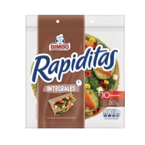 RAPIDITAS BIMBO INTEGRALES X 265 GR
