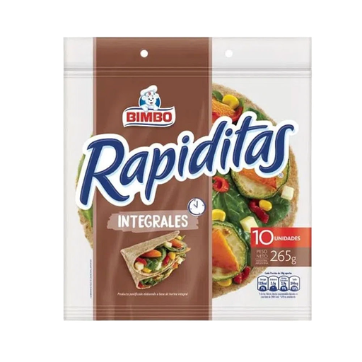 RAPIDITAS BIMBO INTEGRALES X 265 GR