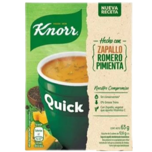 SOPA KNORR QUICK X 5 SOB. ZAPALLO
