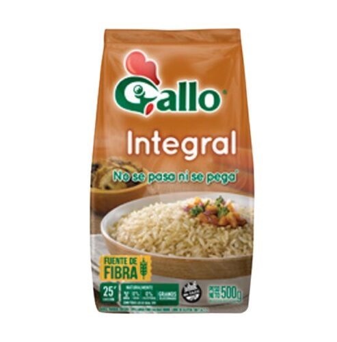 ARROZ GALLO INTEGRAL BOLSA X 500 GR