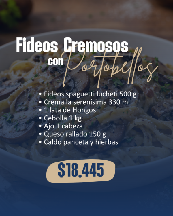 COMBO VIGILIA - FIDEOS CREMOSOS CON HONGOS