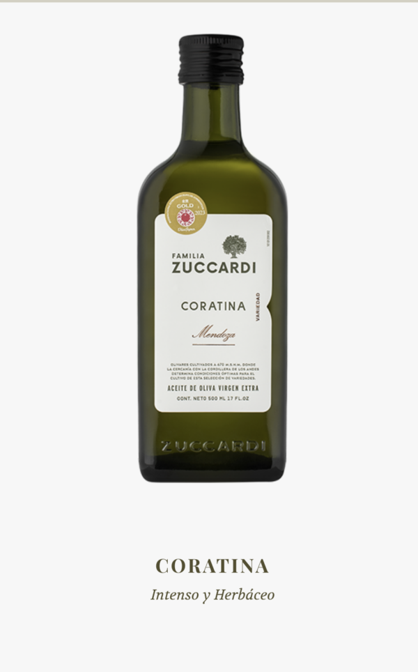 Imagen 26-6-26 a las 2.54 p. m. ACEITE DE OLIVA CORATINA FAMILIA ZUCCARDI X 500ML