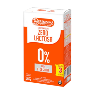 LECHE EN POLVO SERENISIMA X 400 G ENTERA ZERO LACTOSA